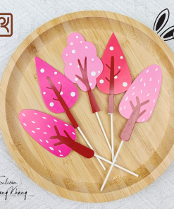 Set 5 que cắm hình cây xanh