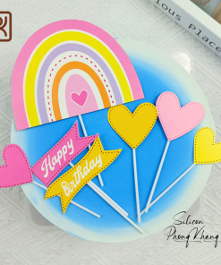 Set que cắm cầu vồng hồng